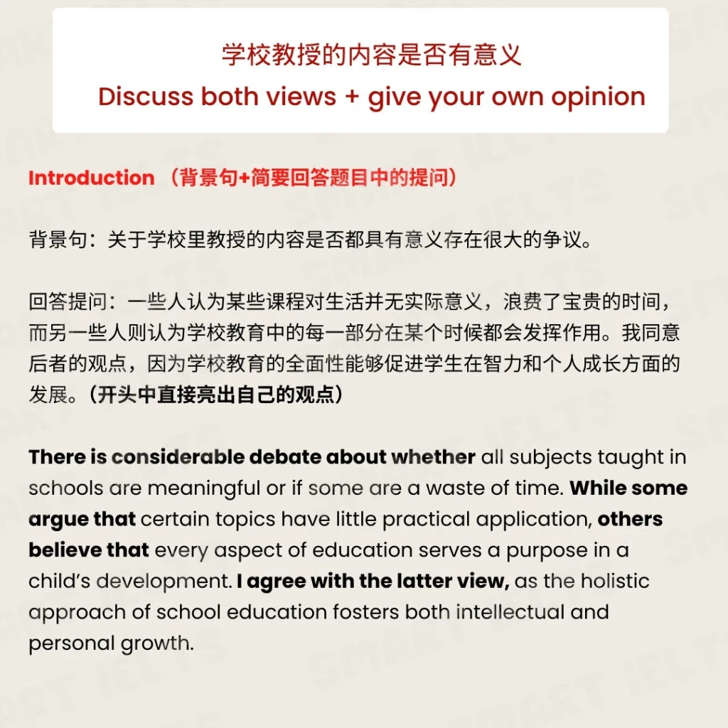 ielts task2 - is school education useful - intro