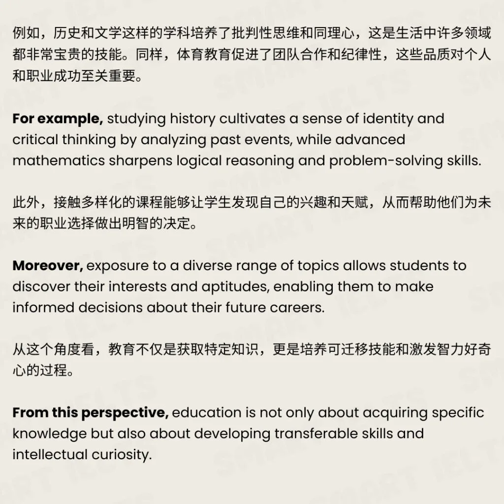 ielts task2 - is school education useful - body paragraph 2