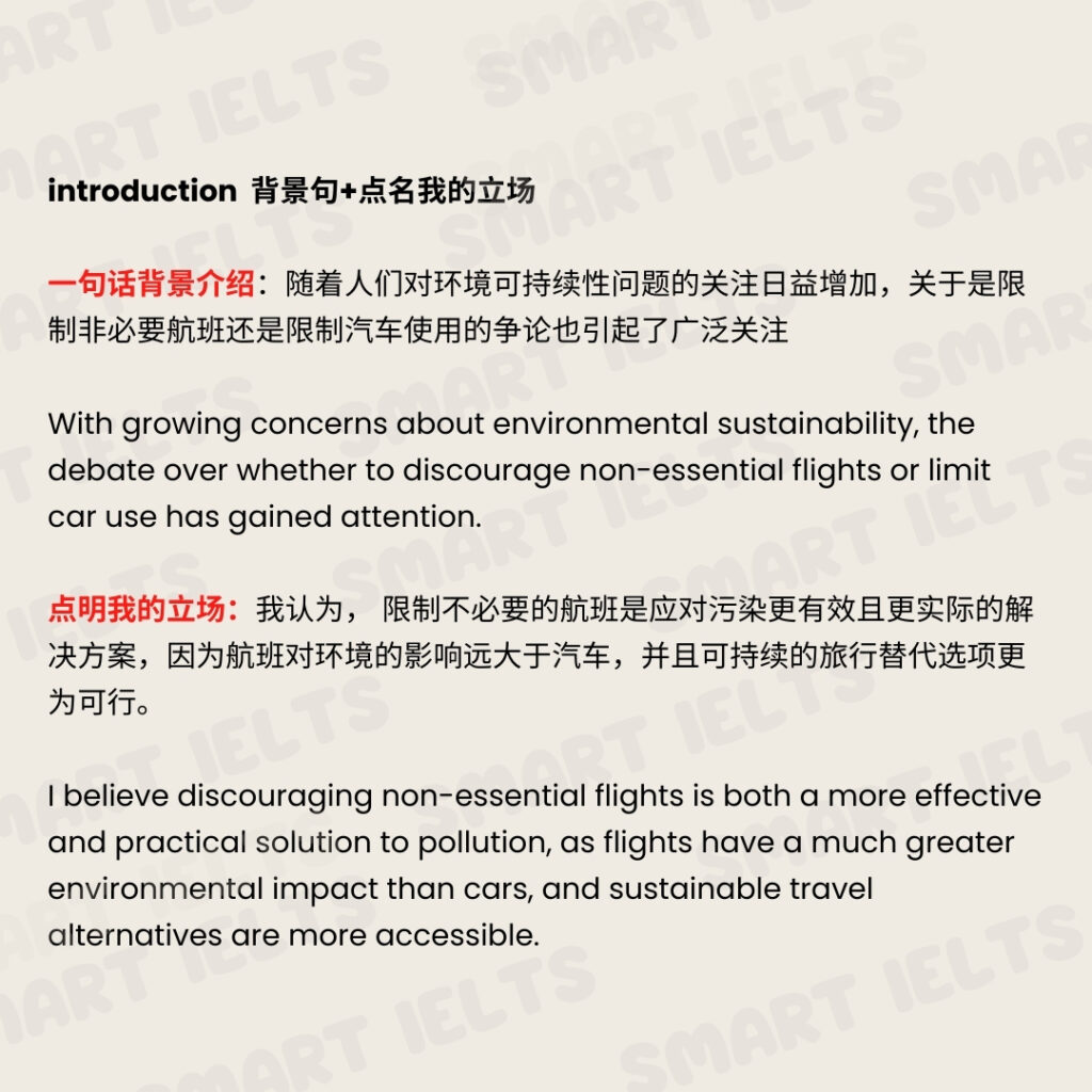 雅思大作文-是否该减少不必要航班解析